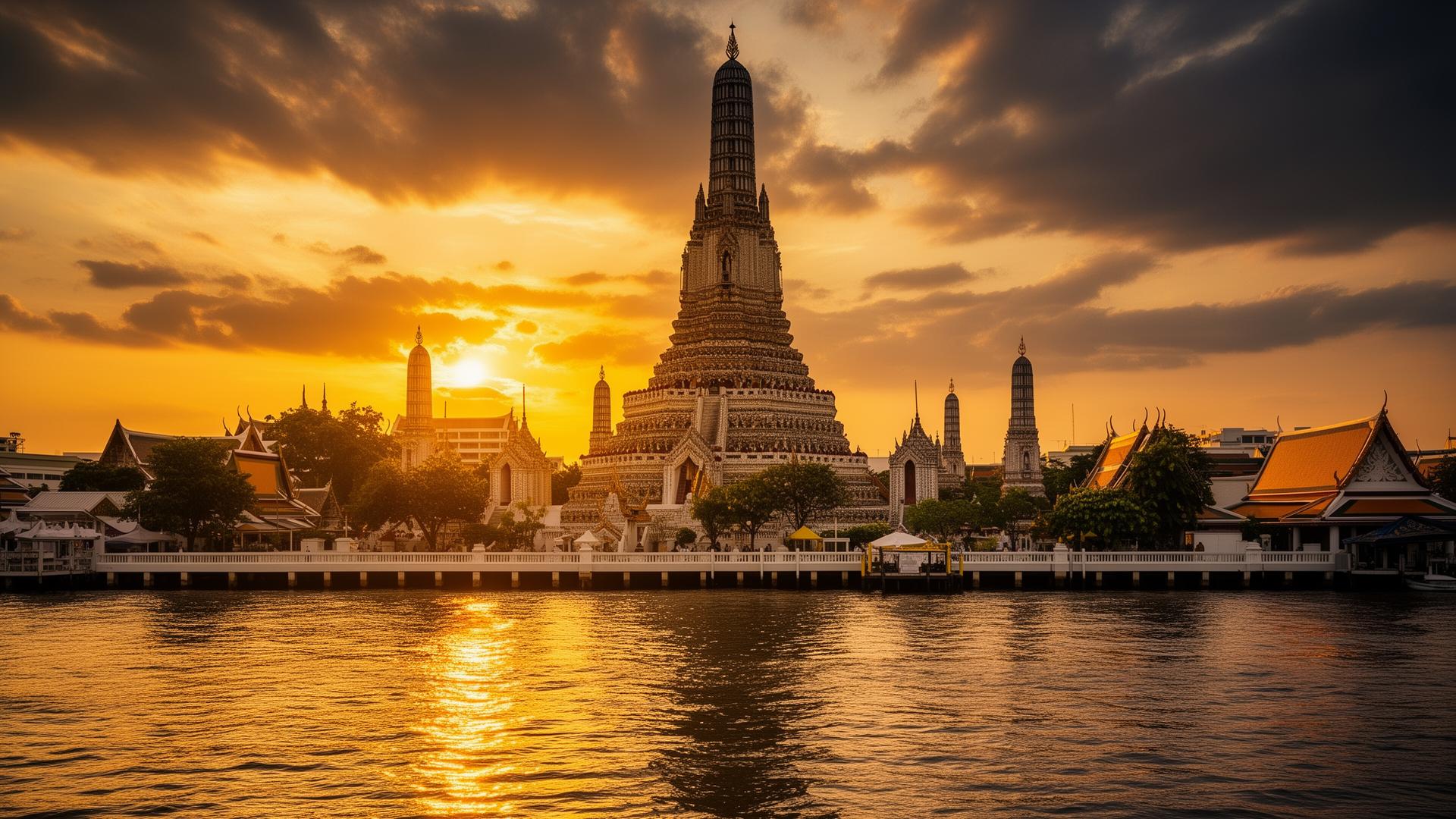 วัดอรุณราชวราราม ยามพระอาทิตย์ตก