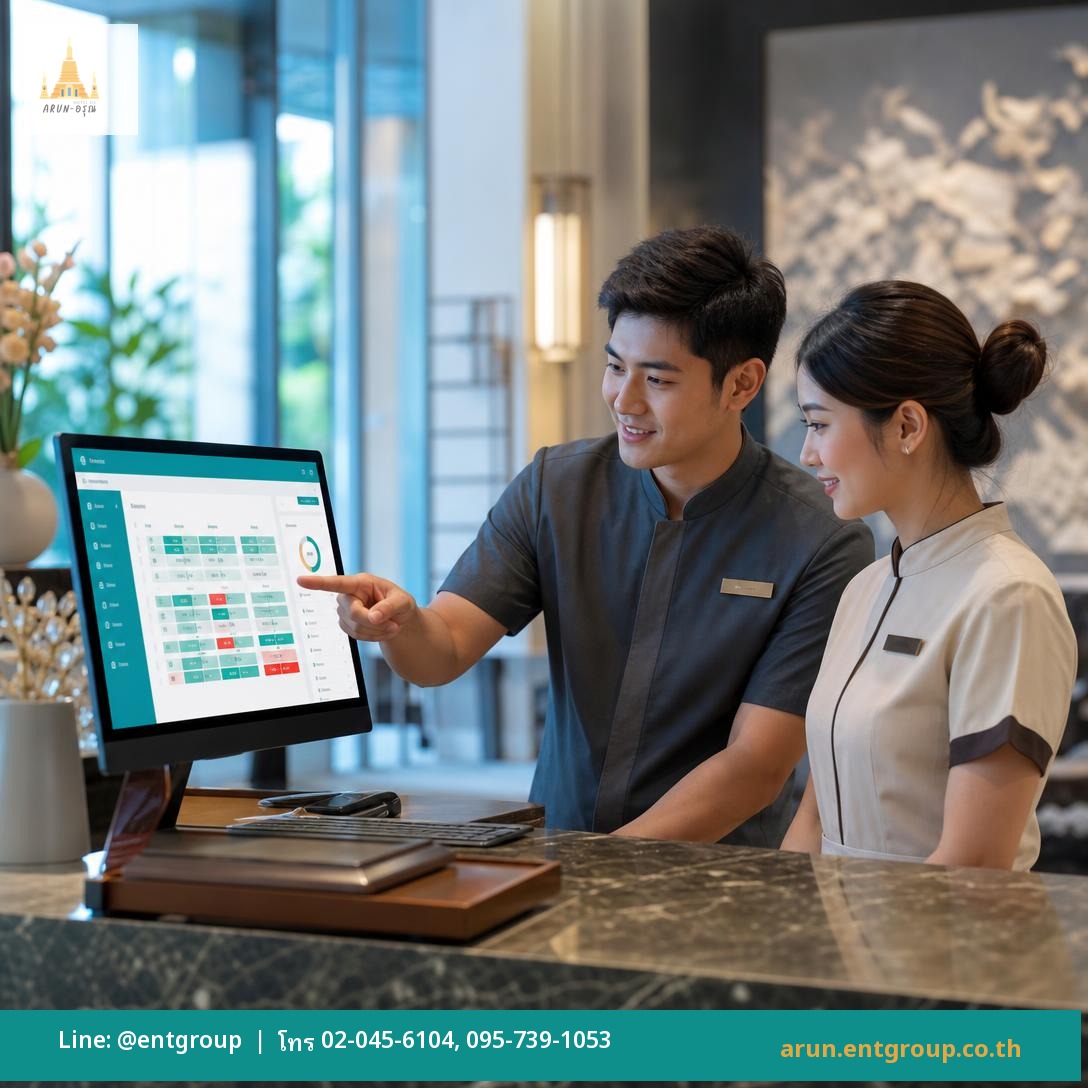 ทีมงานโรงแรมประสานงานผ่านระบบ ARUN